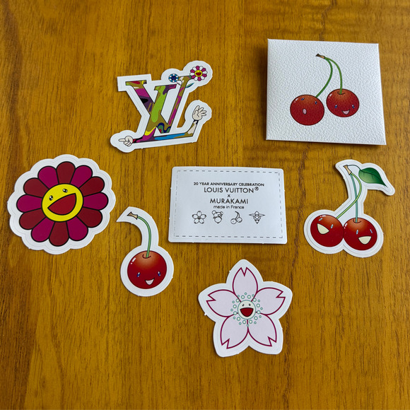 Louis Vuitton X Takashi Murakami 20th Anniversary LV x TM 6 Cherry Stickers Set - Picture 1 of 5